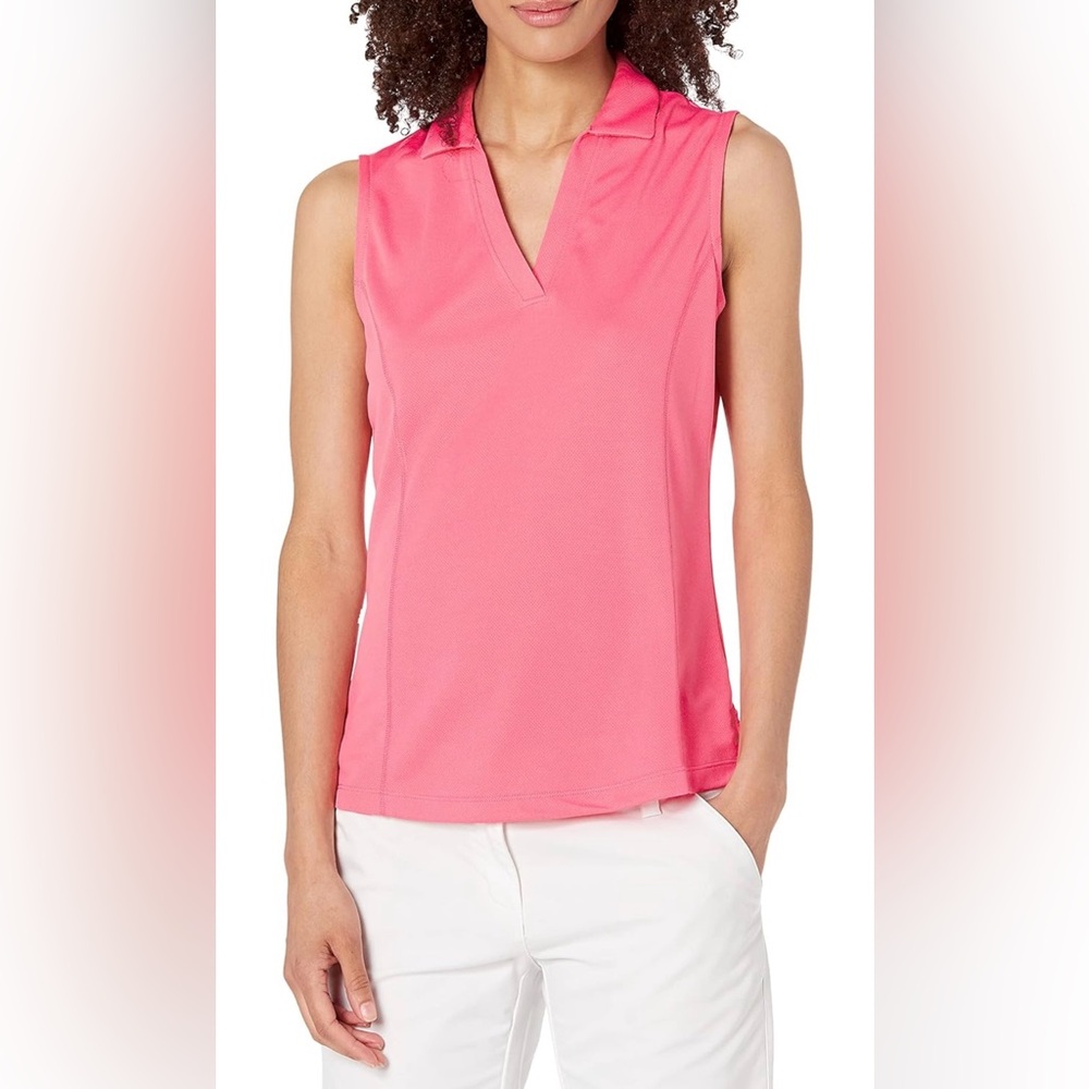 PGA TOUR Women's Airflux Sleeveless Golf Polo Shirt